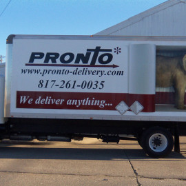 Mobile Box Truck Wrapping Advertising for Pronto Delivery