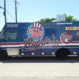Ruthie's Food Truck in Dallas with Custom Car Wrapping