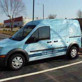 Mobile Van Wrapping Advertisement for Fresh Air Respiratory Care