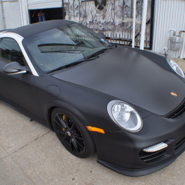 Matte black Porsche