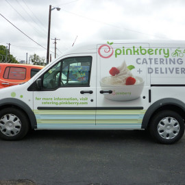 Mobile Van Wrapping Advertisement for Pink Berry