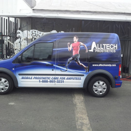 Mobile Van Wrapping Advertising for Alltech Prosthetics