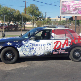 CHECOTAH Police D.A.R.E. car wrap
