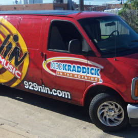 Wrapped van for radio station