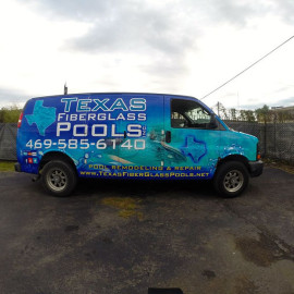 Van wrap for fiberglass pool company
