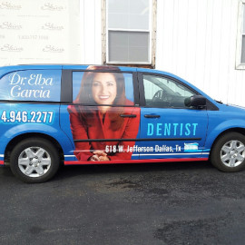 Wrapped van for dentist office