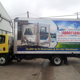 Mobile Box Truck Wrapping Advertising for Sunnyland Furniture