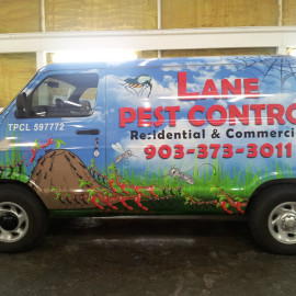 Commercial van mobile billboard for Pest Control Company