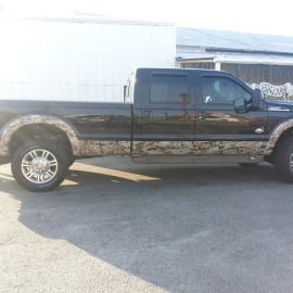 Black and Camo truck wraps