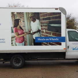 Mobile Box Truck Wrapping Advertising for VNA Meals