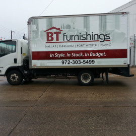 Mobile Box Truck Wrapping Advertising for BT Furnishings