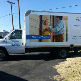 Mobile Box Truck Wrapping Advertising for VNA Meals