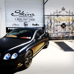 Bentley Continental GT Wrap in Black Satin