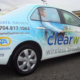 clearwire business car wrap