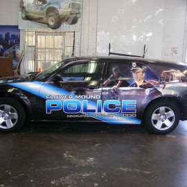 Flower Mound Police Car wrap