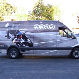 Zero Electric Motorcycles wrapped van
