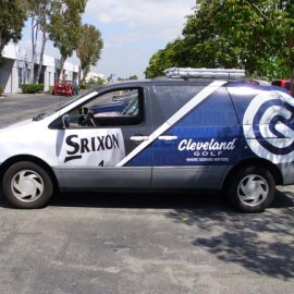 Mobile advertising on vans