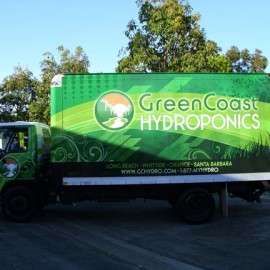 Box truck wrap for Green Coast Hydroponics in Los Angeles, CAwww.skinzwraps.com