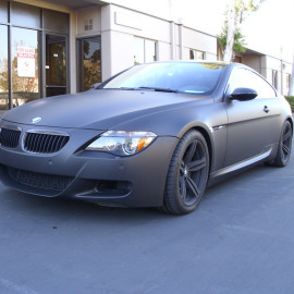 Matte Black Car Wrap BMW