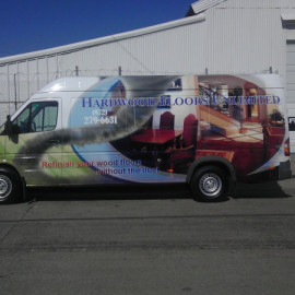 Wrapped van for flooring company
