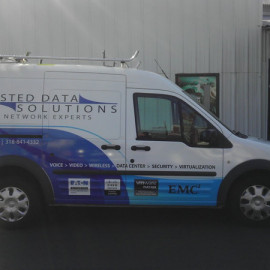 Mobile Van Wrapping Advertisement for Trusted Data Solutions