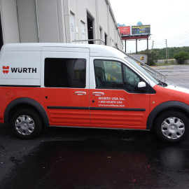Mobile Van Wrapping Advertising for Wurth USA