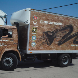 Mobile Box Truck Wrapping Advertising for Electric Light and Power