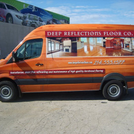 Van wrap for flooring company