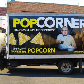 Mobile Truck Wrapping Advertising for PopCorners