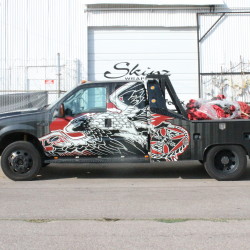 Truck Wrap for Jesse James at Austin Speed Shop