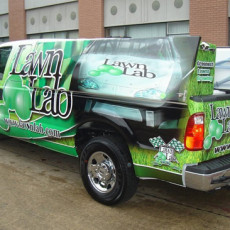 Truck-Wraps-installed-for-Lawn-Lab-in-Dallas-TX