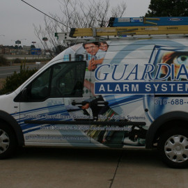 Mobile Van Wrapping Advertisement for Guardian Alarm Systems