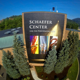 Schaefer Center extra large wall mural for outside building