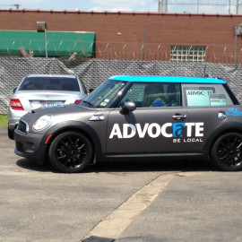 ADVOCATE BE LOCAL vehicle wrap