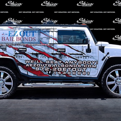 Bail bonds - Hummer vehicle wrap for business advertising