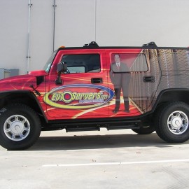 hummer vehicle wrap for mobile advertising