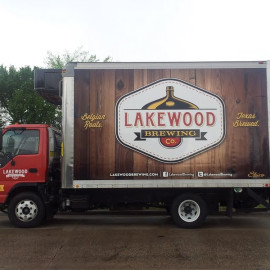 Mobile Box Truck Wrapping Advertising for Lakewood Brewing