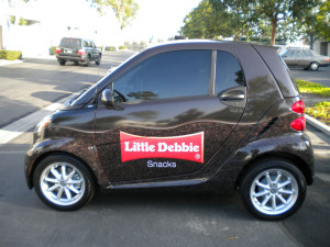 Custom Car Graphics for Little Debbie Smartcar in L.A.