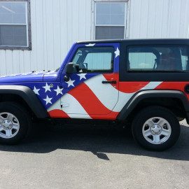 American Flag Jeep Wrap